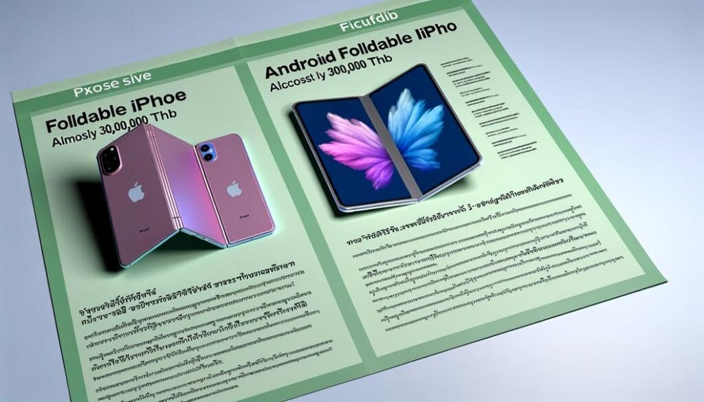 เทียบสเปก พับ iPhone (ถ้ามี) ปะทะ พับ Android แพงกว่าเกือบ 3 หมื่น จะสู้ได้ไหม ? - BT beartai ai news update 150