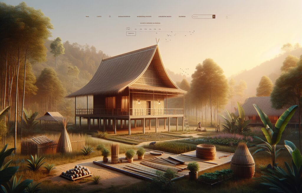 การสร้างบ้านด้วยวัสดุธรรมชาติจากภูมิปัญญาท้องถิ่น coverblog 314
