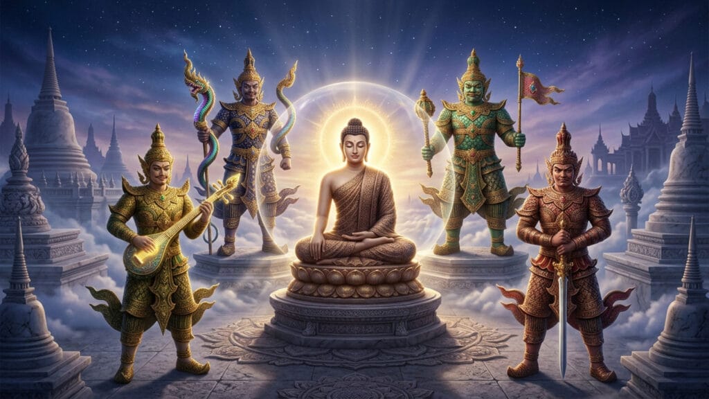 จตุรารักษ์: ใครคือผู้คุ้มครองพระพุทธเจ้าตามคัมภีร์ coverblog 1