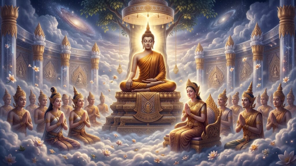 การเสด็จดาวดึงส์: โปรดพระพุทธมารดาและการตอบแทนคุณ coverblog 13