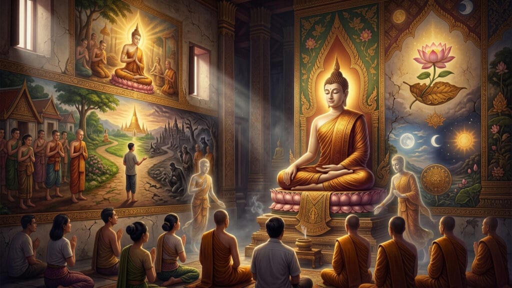 การสอนของพระพุทธเจ้าผ่านศิลปะ: ปริศนาธรรมในภาพวาด coverblog 38