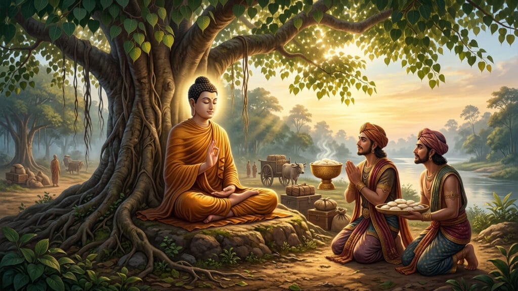 สองพาณิชตปุสสะและภัลลิกะ: ผู้ถวายข้าวสัตตุก้อนคนแรก coverblog 5