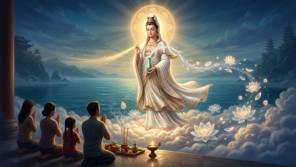 เจ้าแม่กวนอิม ปางประทานพร วิธีขอพรให้ครอบครัวร่มเย็นเป็นสุข coverblog 60
